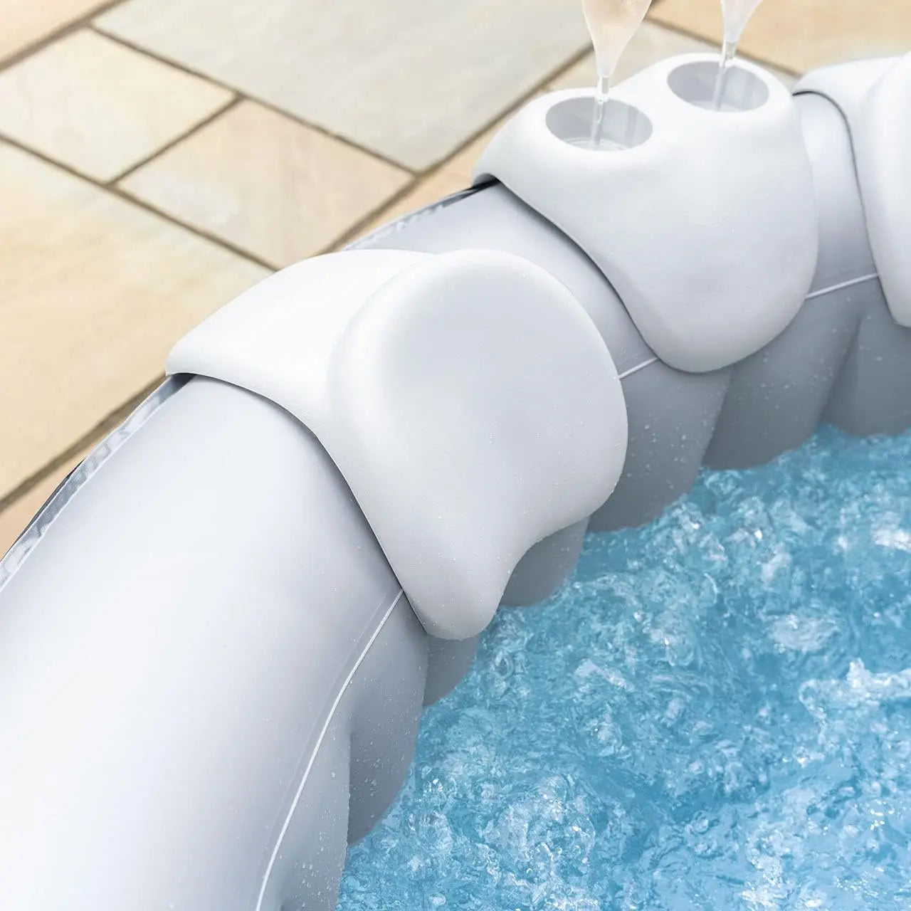 B-Ware Cosy Spa Whirlpool Zubehör Set Getränkehalter 2 Kopfstützen Pool Badewanne Bad - 1