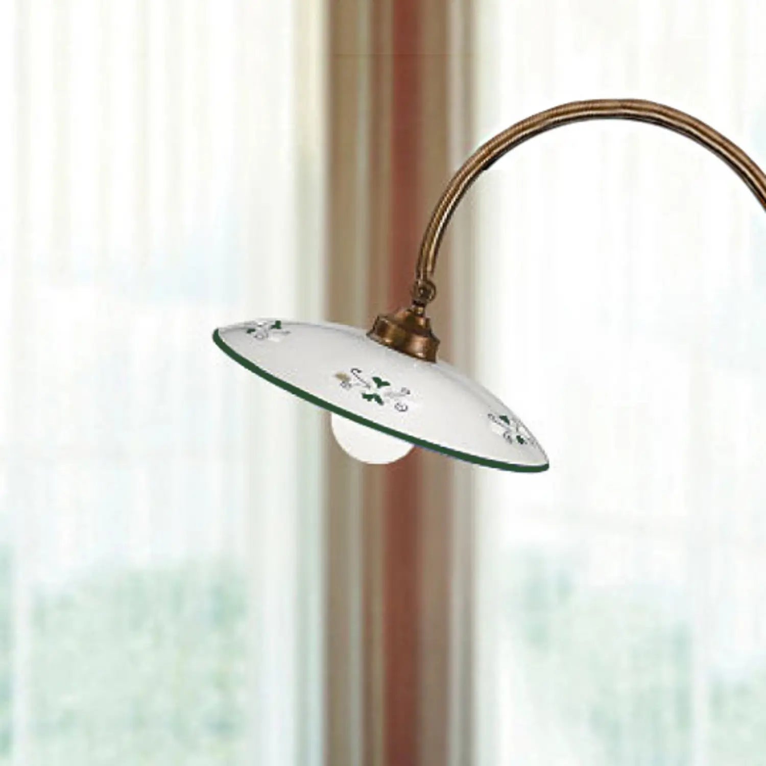 B-Ware Cremasco Stehleuchte Lampe Bassano Grün Messing Keramik Stehlampe Leuchte Led - 2008037