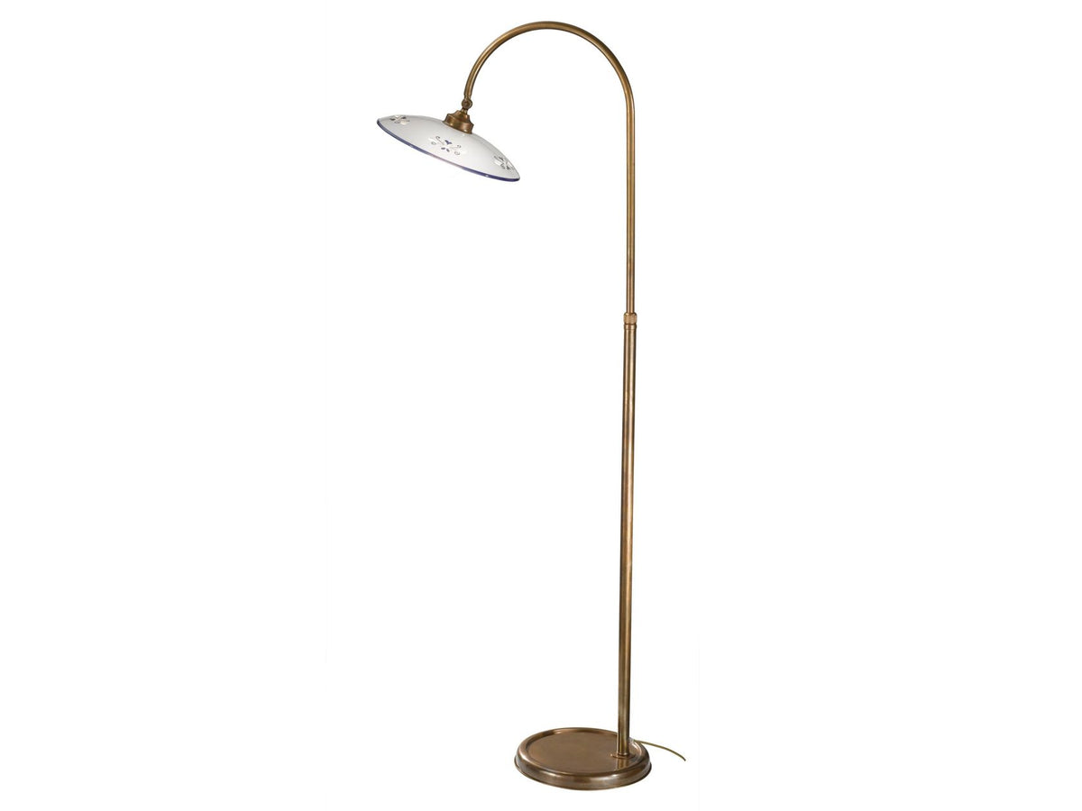 Cremasco Stehleuchte Lampe Bassano grün Messing Keramik Stehlampe Leuchte LED - 2008037