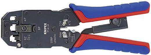 Knipex 97 51 12 D1 Crimpzange Modularstecker Zange Crimp Rj10, Rj11, Rj12, Rj45 B-Ware - 4003773055723
