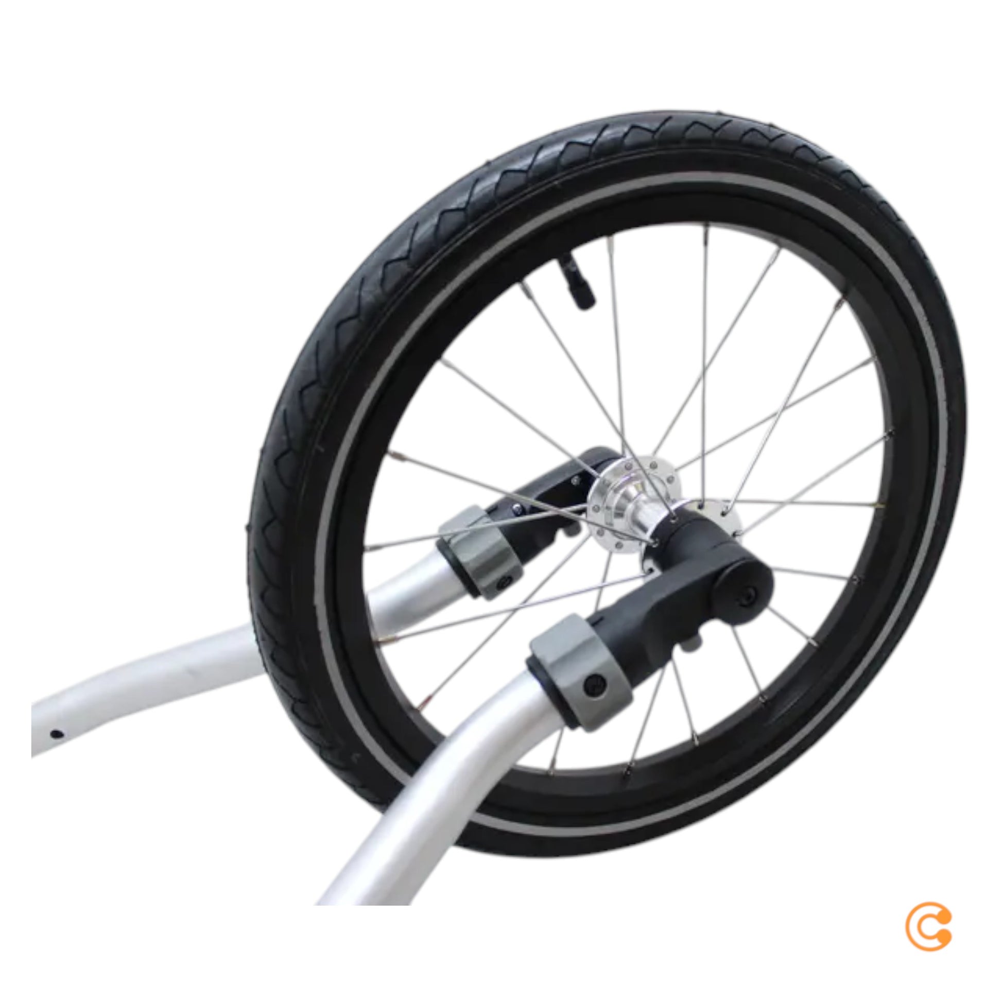 CROOZER Jogger-Set für Zweisitzer ab 2018 für Fahrradanhänger Sportreifen Reifen - 4044494147717