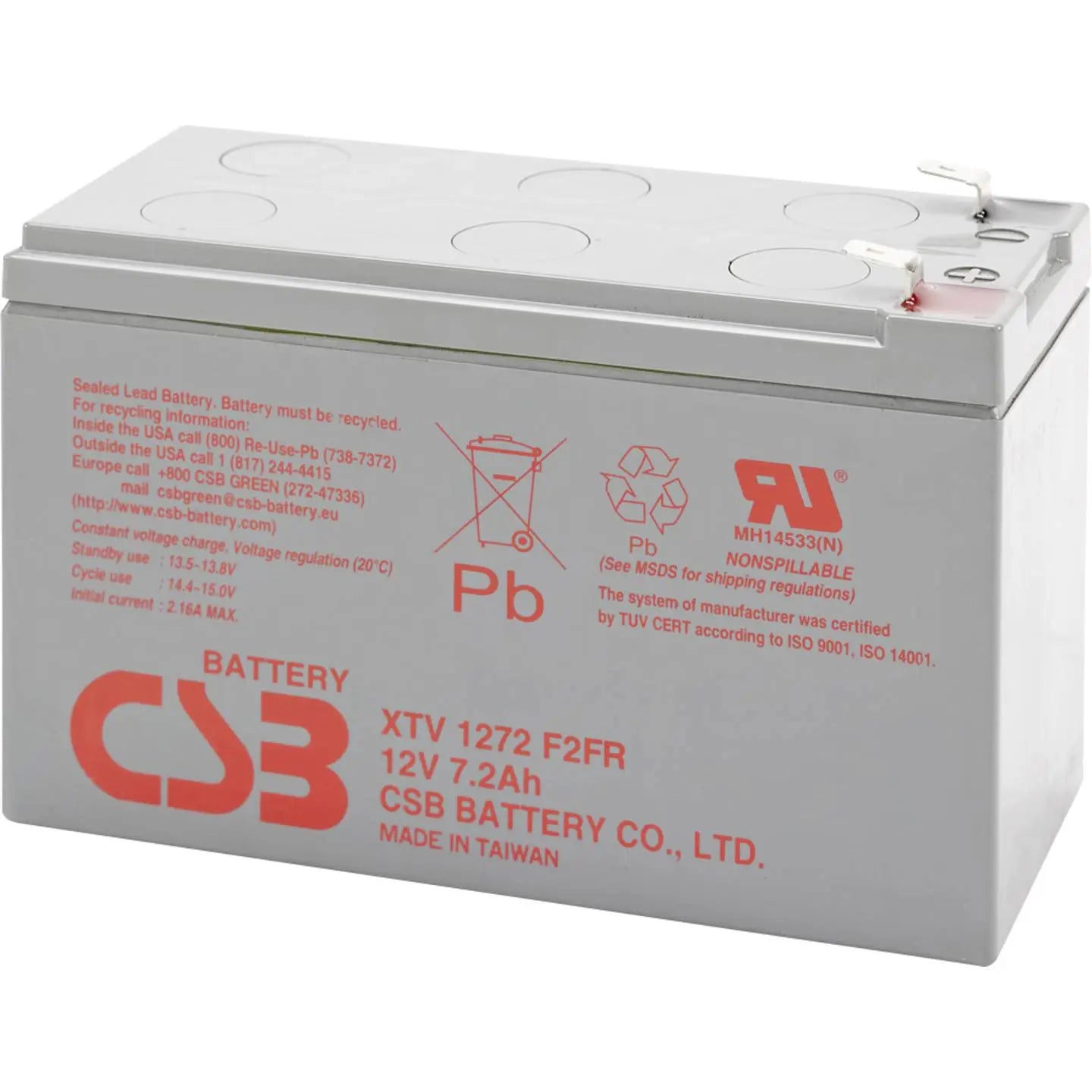 B-Ware Csb Battery Bleiakku Akku Xtv1272 12 V 72 Ah Blei Vlies Agm Hochtemperatur - 2050006484036