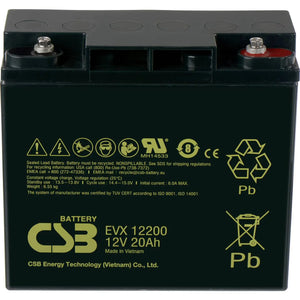 B-Ware Csb Bleiakku Batterie Akku Zyklenfest Evx12200 Hauptakku Ersatzakku 12 V 20 Ah