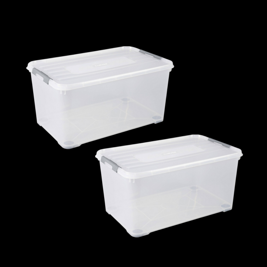 Curver 243857 Handy Stapelbare Aufbewahrungsbox Box Lagerbox 2 Stück C-Ware - 5412006784436