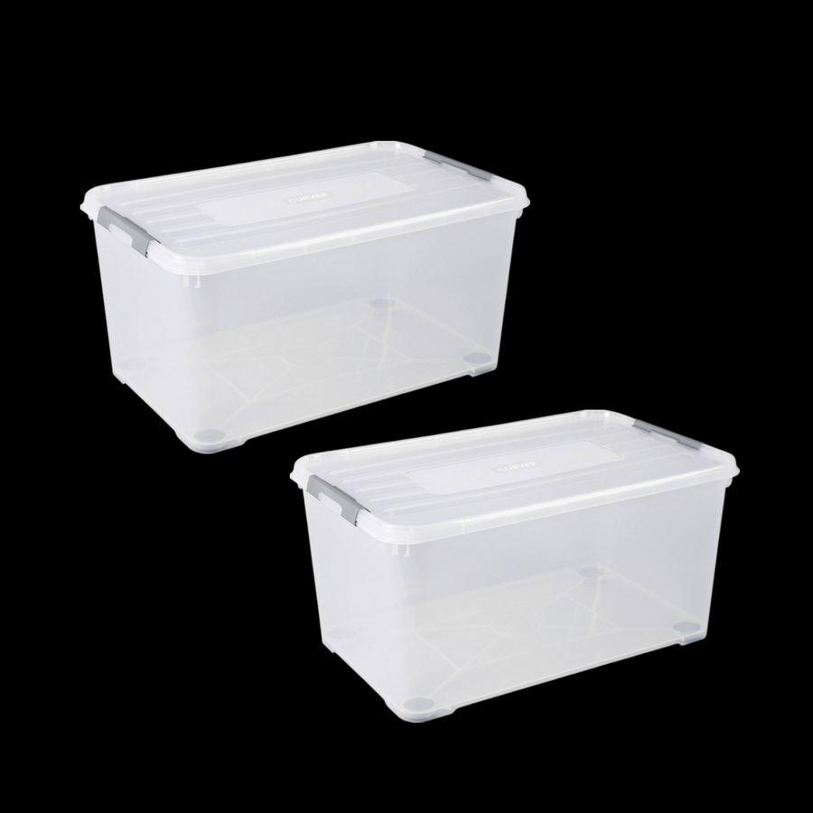 Curver 243857 Handy Stapelbare Aufbewahrungsbox Box Lagerbox 2 Stück C-Ware - 5412006784436