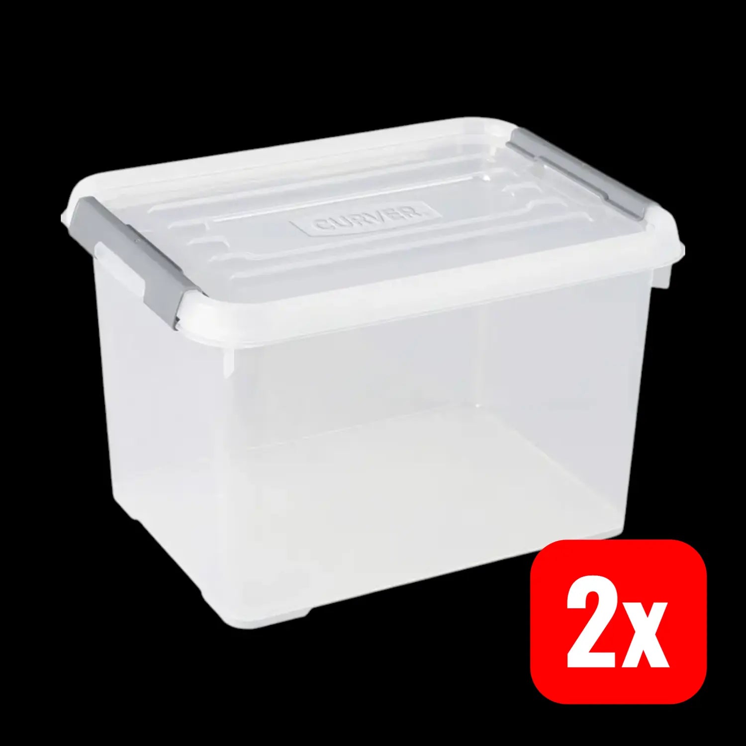 B-Ware Curver Handy+ Box Aufbewahrungsbehälter Kunststoffbox 20 L Transparent 2 Stück - 5412006787994