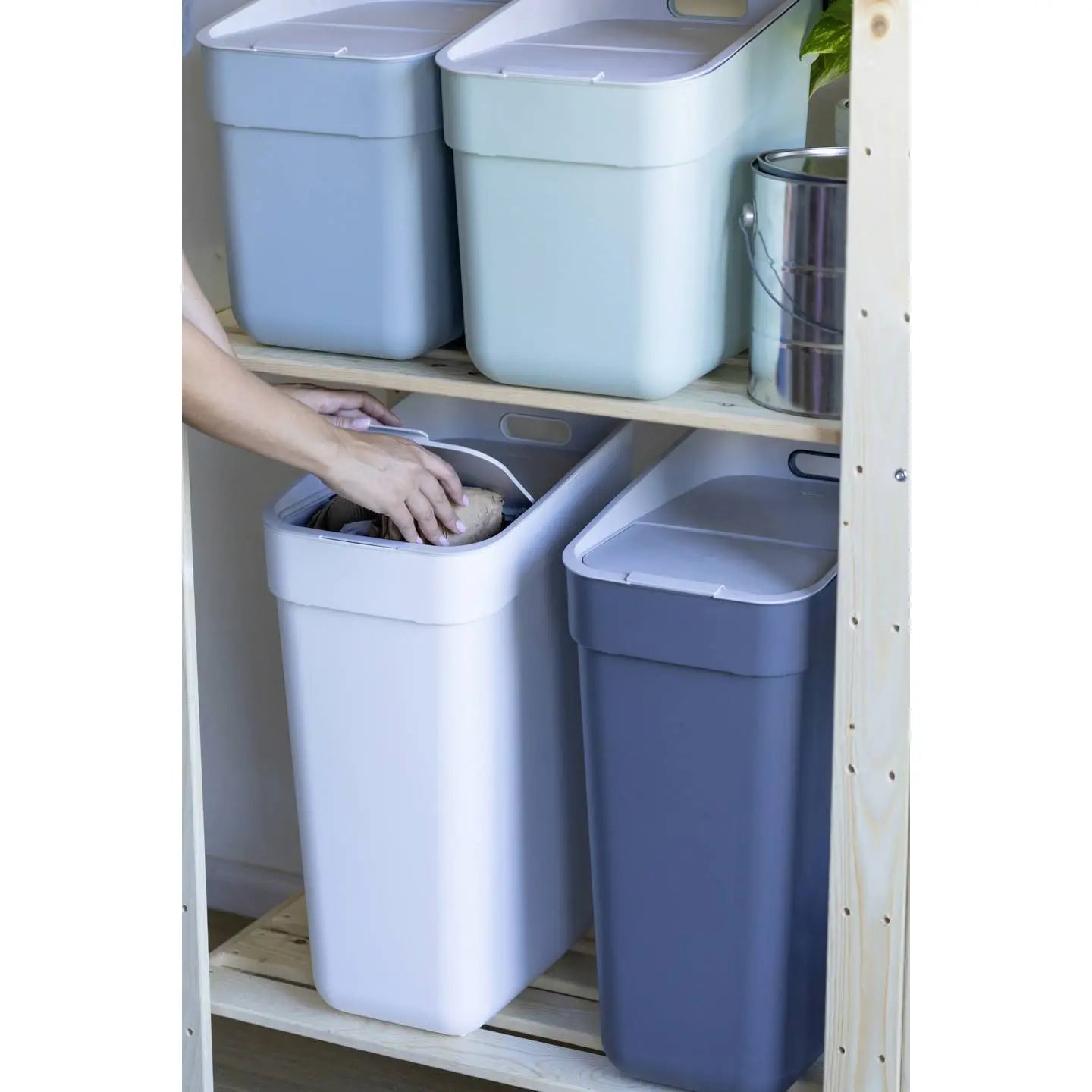 B-Ware Curver Mülleimer Abfalleimer Ready To Collect Grau Kunststoff Stapelbar Modular - 3253922103022