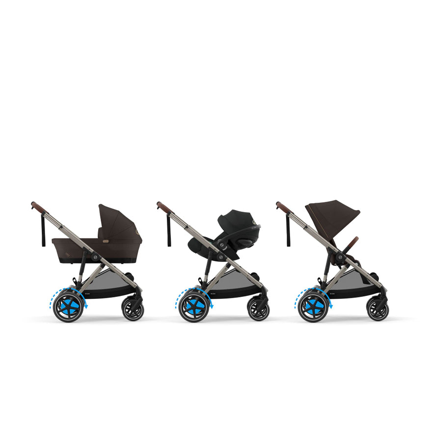 Cybex Gazelle Kinderwagen Buggy E Antrieb Gestell Chocolate Braun Sitzpaket - 4063846511648