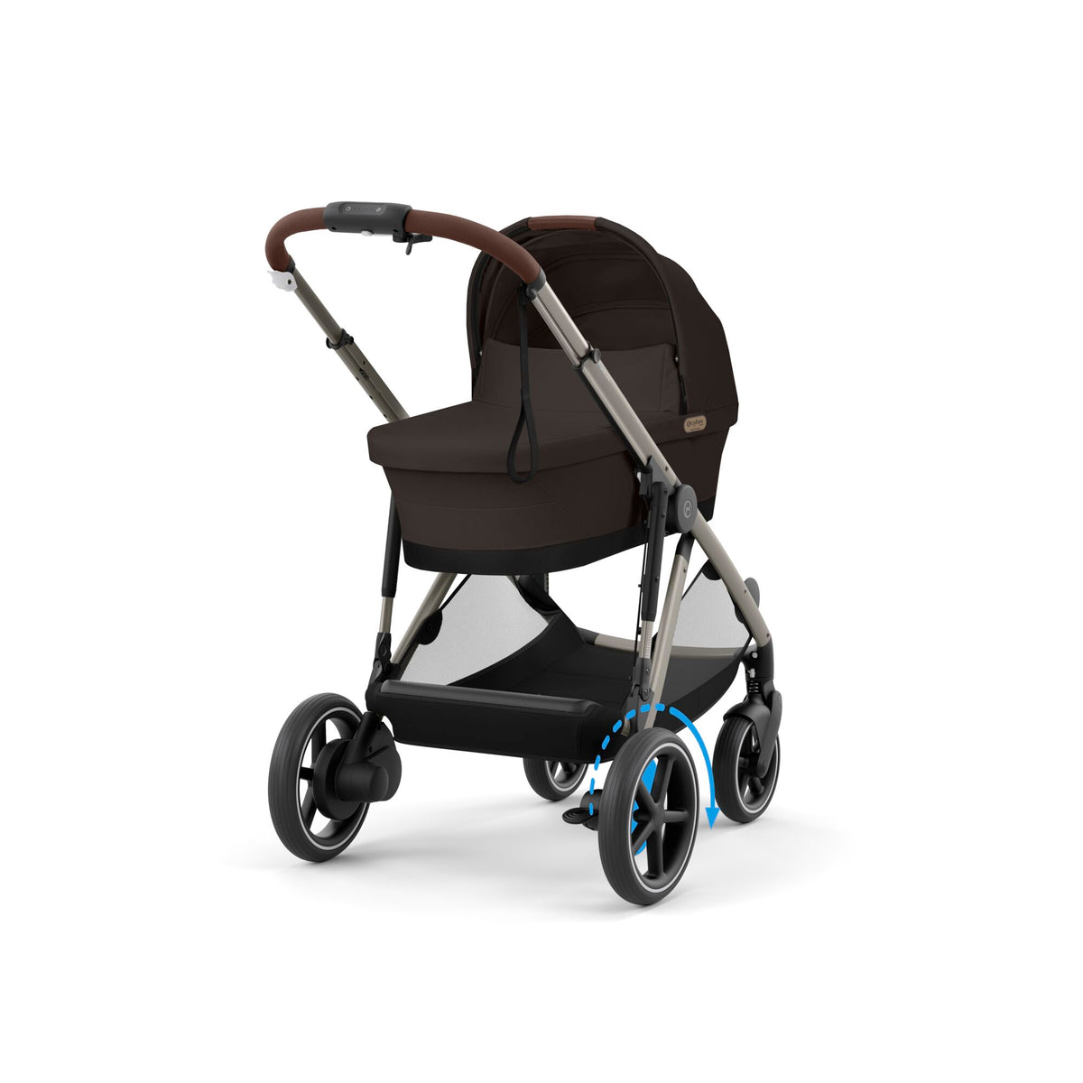 Cybex Gazelle Kinderwagen Buggy E Antrieb Gestell Chocolate Braun Sitzpaket - 4063846511648