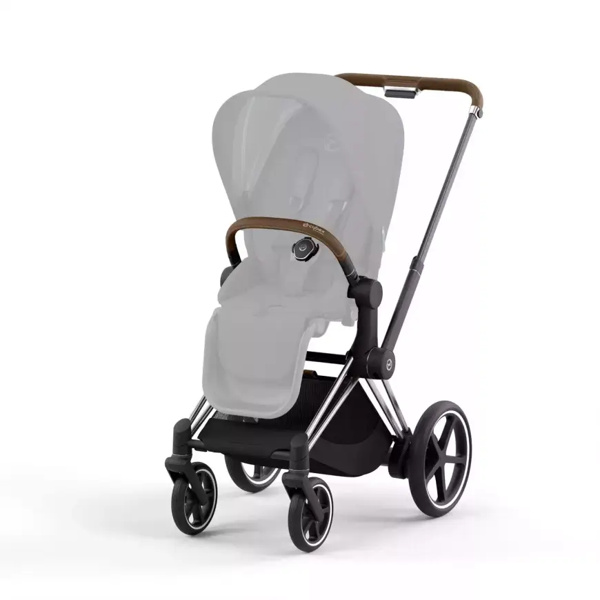 Cybex Platinum E Priam Rahmen Gestell Kinderwagen Chrome Brown Elektromotor  B-Ware - 4063846135097