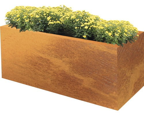 Palatino Pflanzkübel Lotte Corten Stahl 120x40x50cm Blumenkasten Pflanzen Frost B-Ware