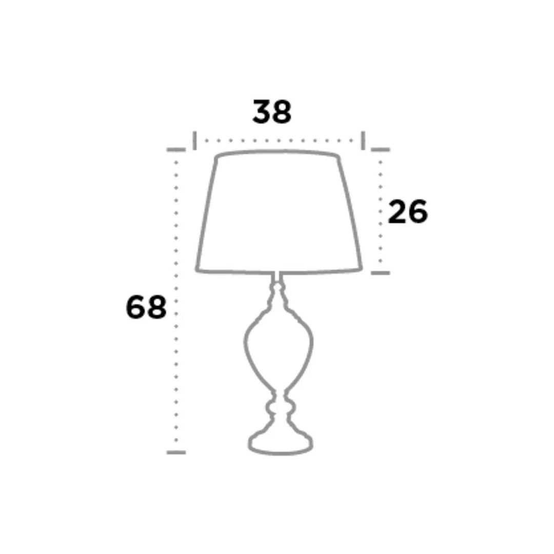 Searchlight Tischlampe Greyson mit Textilschirm in Nachttischlampe Leselampe E27
