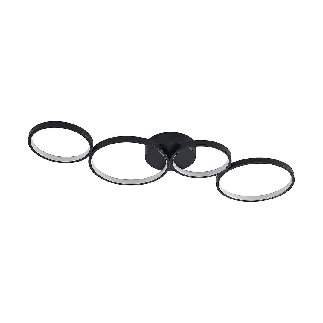 Lindby Evengeline LED-Deckenlampe Deckenlampe Lampe Leuchte 35 W Alu schwarz