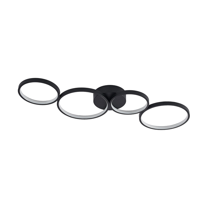 Lindby Evengeline LED-Deckenlampe Deckenlampe Lampe Leuchte 35 W Alu schwarz