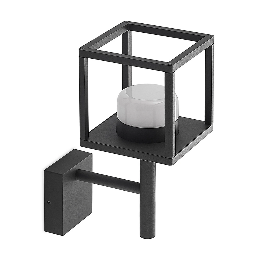 Lucande Außenwandlampe Timio Uplight Grau Gx53 Ip44 Wandlampe Lampe Leuchte Spot B-Ware - 4251911735833