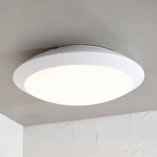 Lampenwelt LED-Außendeckenlampe Naira o. Sensor, weiß359