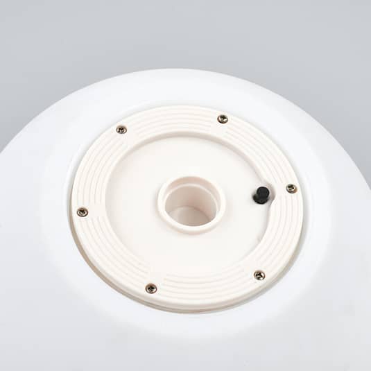 Lindby LED-Solarlampe Lago Gartenlampe Kugel Ø30cm Erdspieß weiß 51,5cm hoch - 4251096525151