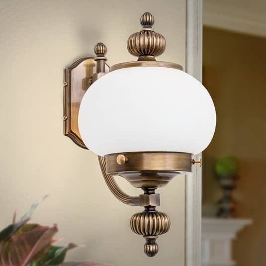 Orion Wandleuchte Delia Wandlampe Lampe Leuchte Gartenlampe Altmessing 1 Flammig B-Ware - 9003090015320