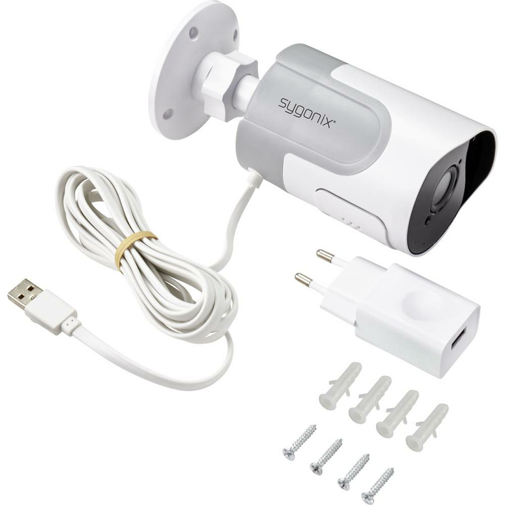 Sygonix SY-4535056 WLAN IP Überwachungskamera Videoüberwachung Kamera Cam Weiß