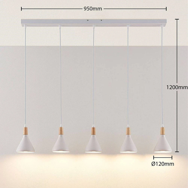 Lindby Led Pendelleuchte Arina Hängeleuchte Deckenlampe Lampe Weiß 5 Flammig822 B-Ware