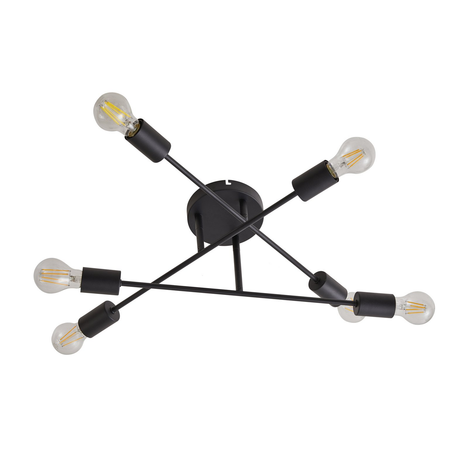 Lindby Estar Deckenleuchte Lampe Leuchte Sechsflammig Schwarz Metall E27 230 V B-Ware - 4251096583557