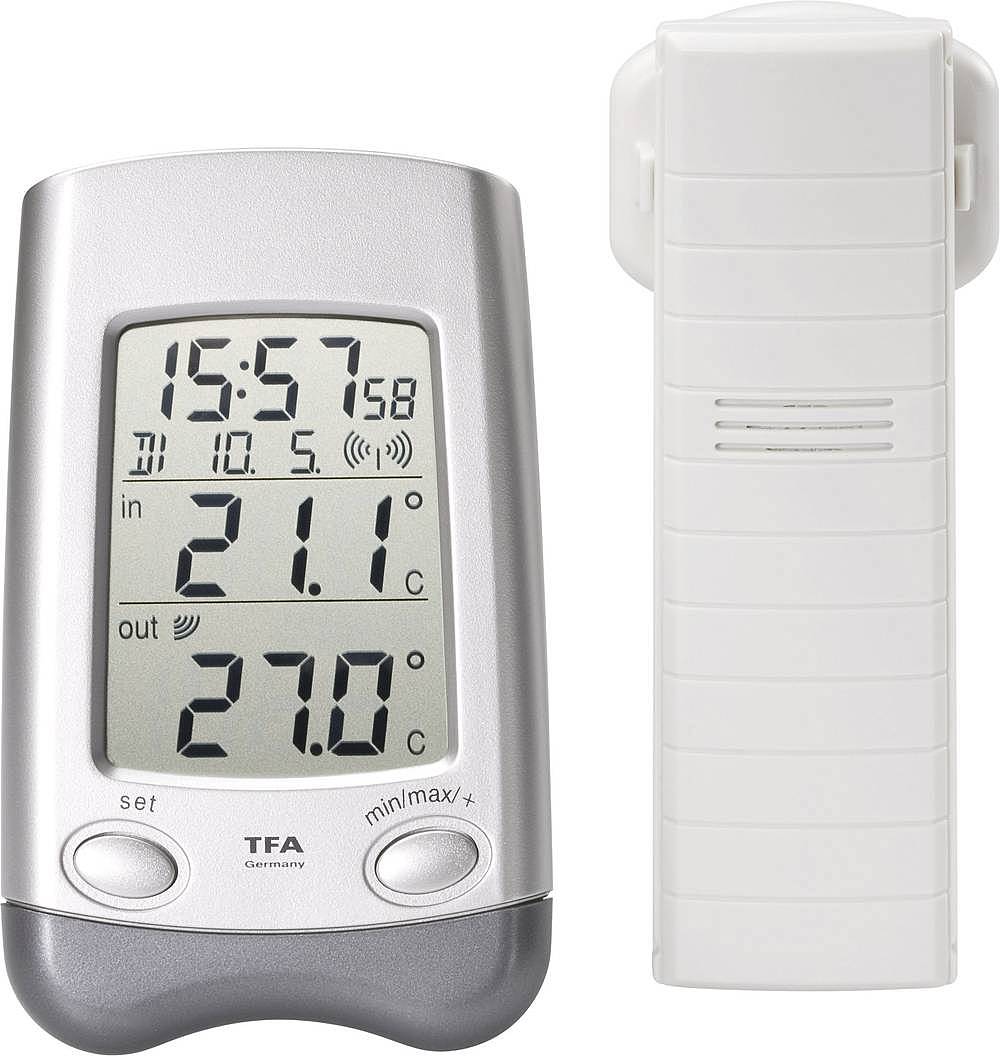 B-Ware Tfa Dostmann Funk Thermometer Duo Thermo Funkuhr Thermometer Funkthermometer 246