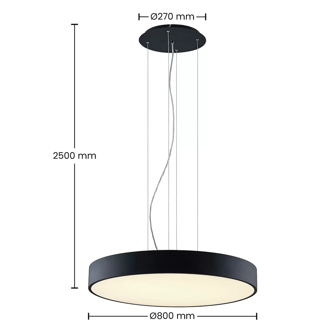 Arcchio Noabelle LED-Hängelampe schwarz 80 cm Deckenlampe Lampe Leuchte Spot