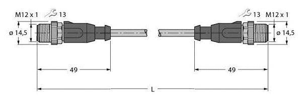Turck 6441404 Sensor /Aktor Steckverbinder Konfektioniert Industriestecker B-Ware - 4047101366648