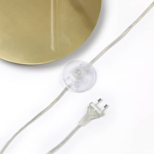 B-Ware Lindby Cynthia Bogenstehlampe Stehlampe Stehleuchte Lampe E27 Glas Messing Matt