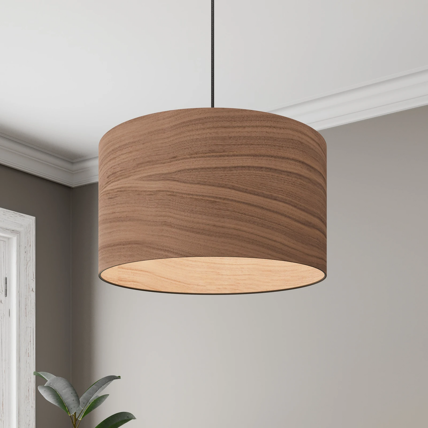 Envostar Veneer Hängeleuchte Hängelampe Deckenlampe Leuchte Lampe Licht Walnuss B-Ware - 4251911733457