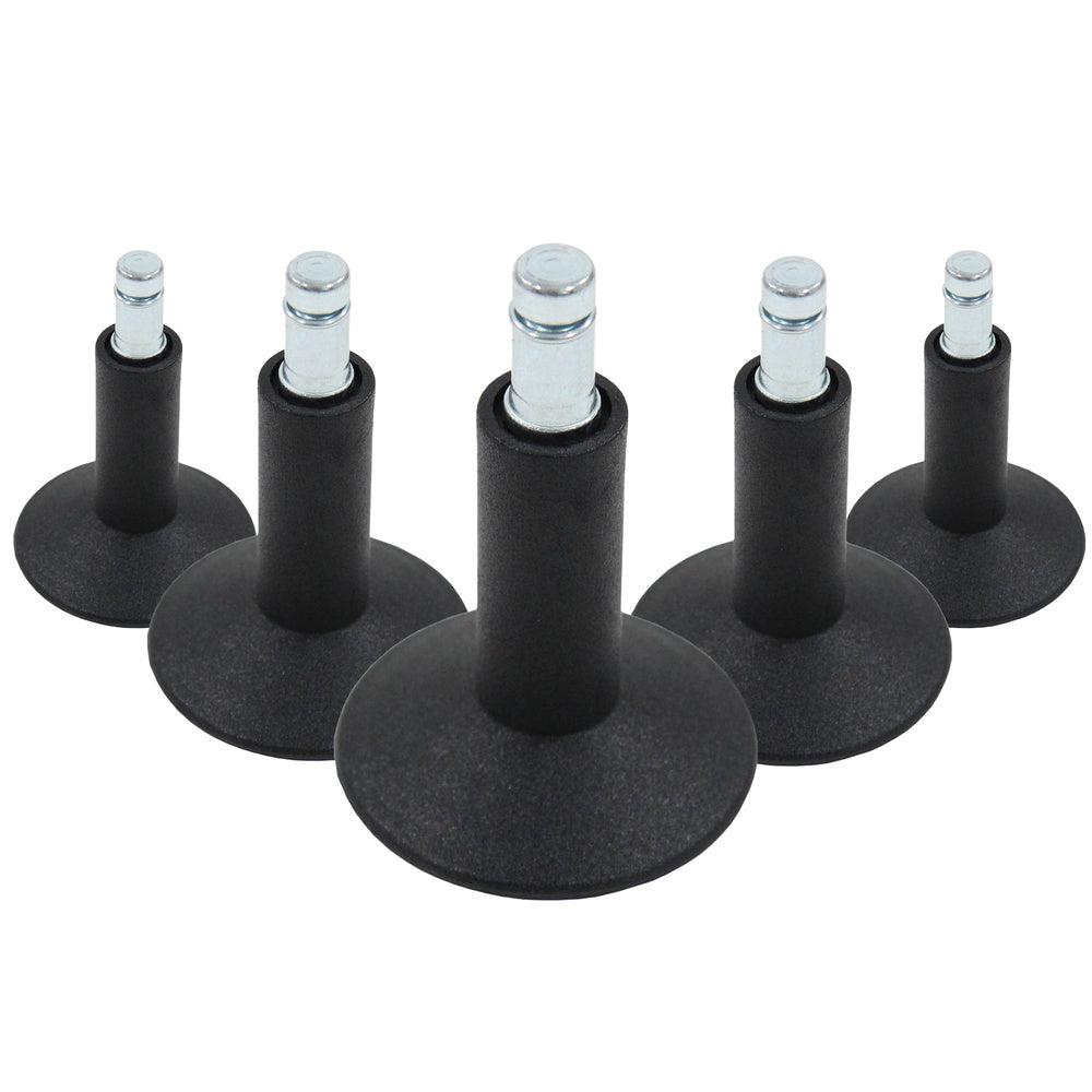 hjh OFFICE Bodengleiter STAND 2 S908 No 12 Stift 11mm 65 mm 5er-Pack 2 SETS - 4260182537657
