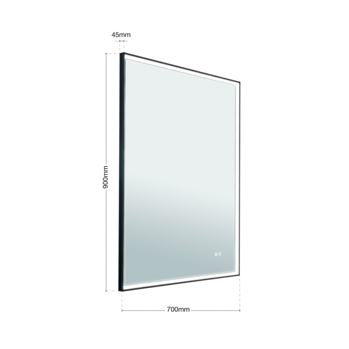 LED-Spiegel Frame 70 x 90 cm CCT Antibeschlag dimmbar Spiegellampe DEFEKTWARE
