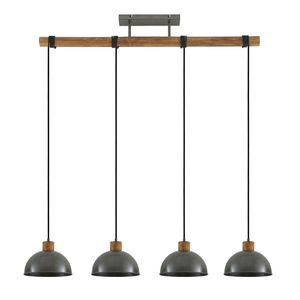 B-Ware Lindby Durbis Hängeleuchte Hängelampe Lampe Leuchte 4 Flmg. E27 Natur Dunkelg249