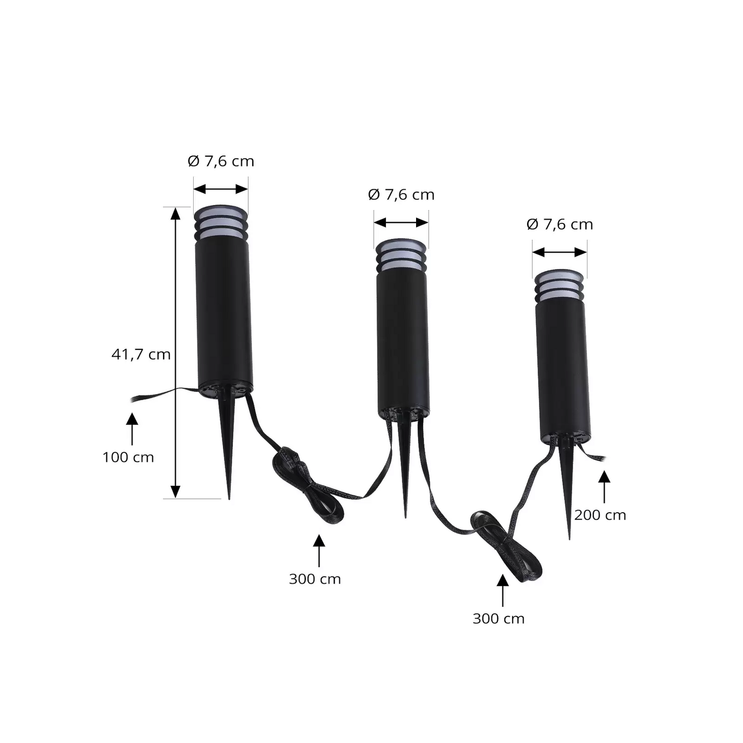 Lindby Smart Led Sockelleuchte Kaelo Cct Rgb Tuya 3er Wegeleuchte Leuchte Lampe B-Ware - 4251911776607