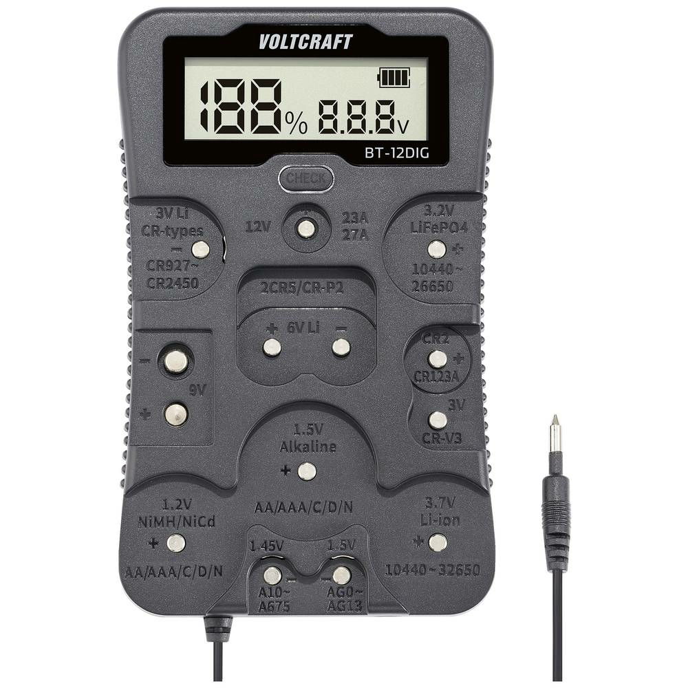 B-Ware Voltcraft Batterietester Bt 12 Dig Messbereich Tester Messgerät Gerät Batterie