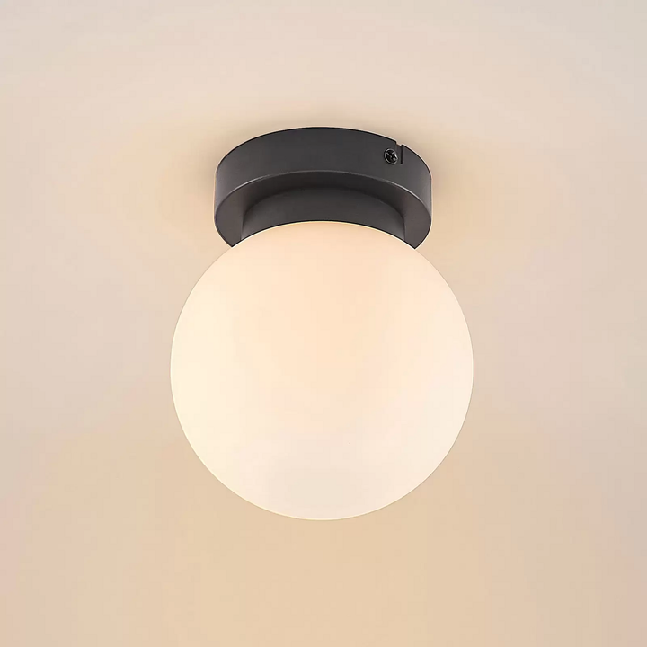 Lindby Tavino Deckenleuchte Deckenlampe Deckenlicht Leuchte Kugelschirm Schwarz B-Ware