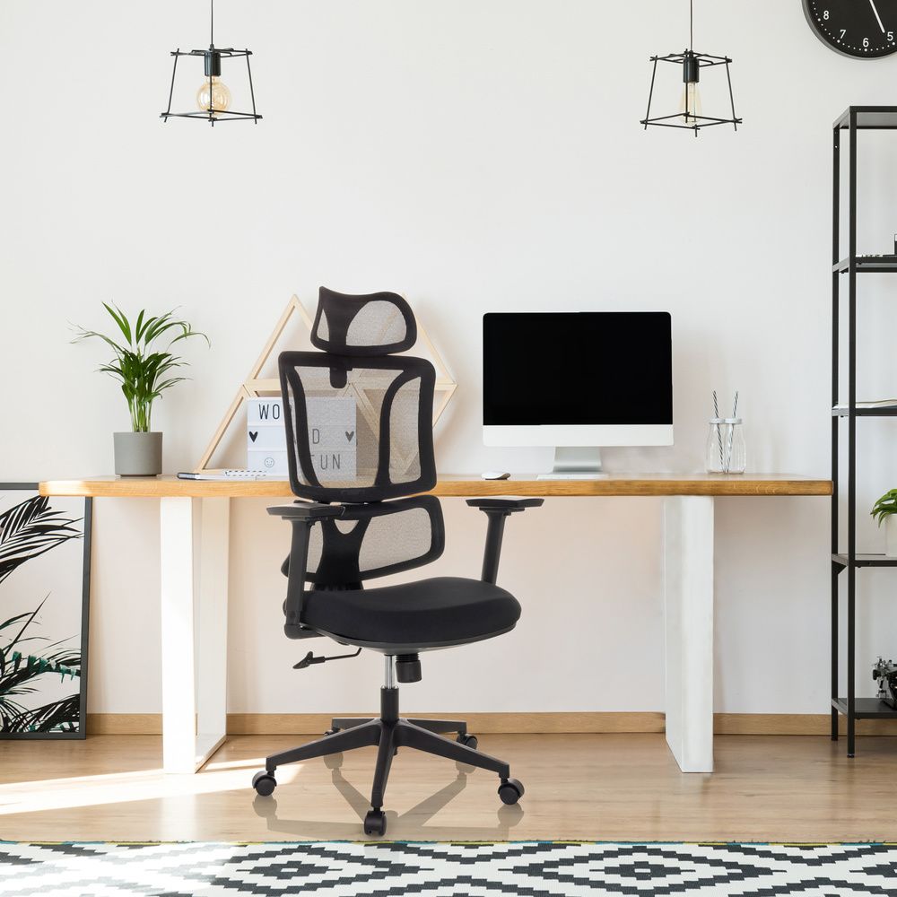 Bürostuhl Drehstuhl ERGOMY Sitz Schreibtischstuhl Büro Netzstoff schwarz mybuero - 4064323037163