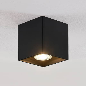 B-Ware Lindby Parvin Downlight Deckenlampe Deckenleuchte Lampe Leuchte Eckig Schwarz