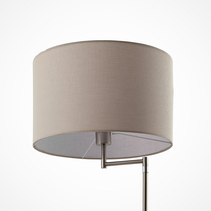 Lindby Zinia Stehlampe mit Ablage und USB nickel Standleuchte Stehleuchte E27