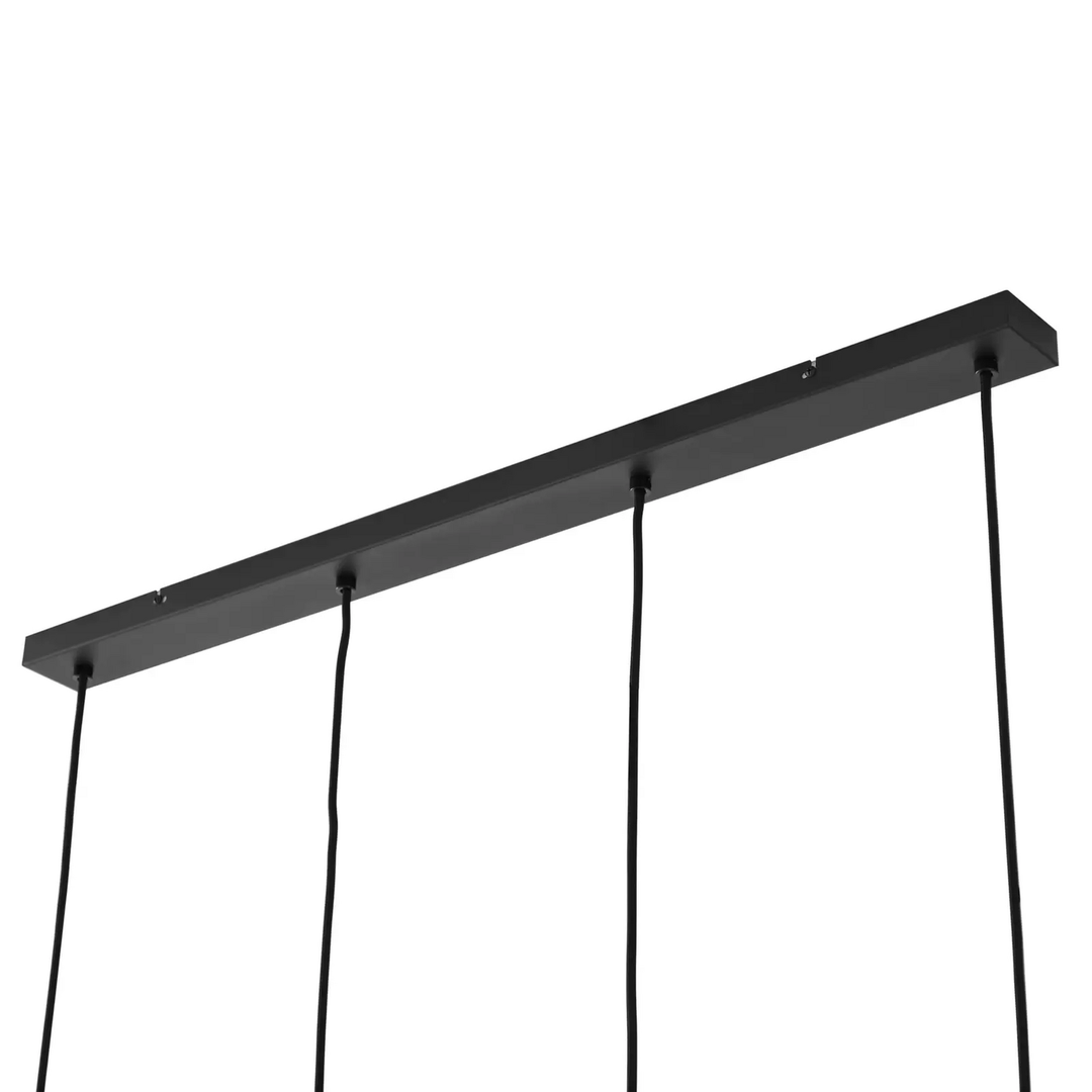 Lindby Hängeleuchte Ovelia schwarz/braun/beige Hängelampe Lampe Pendelleuchte