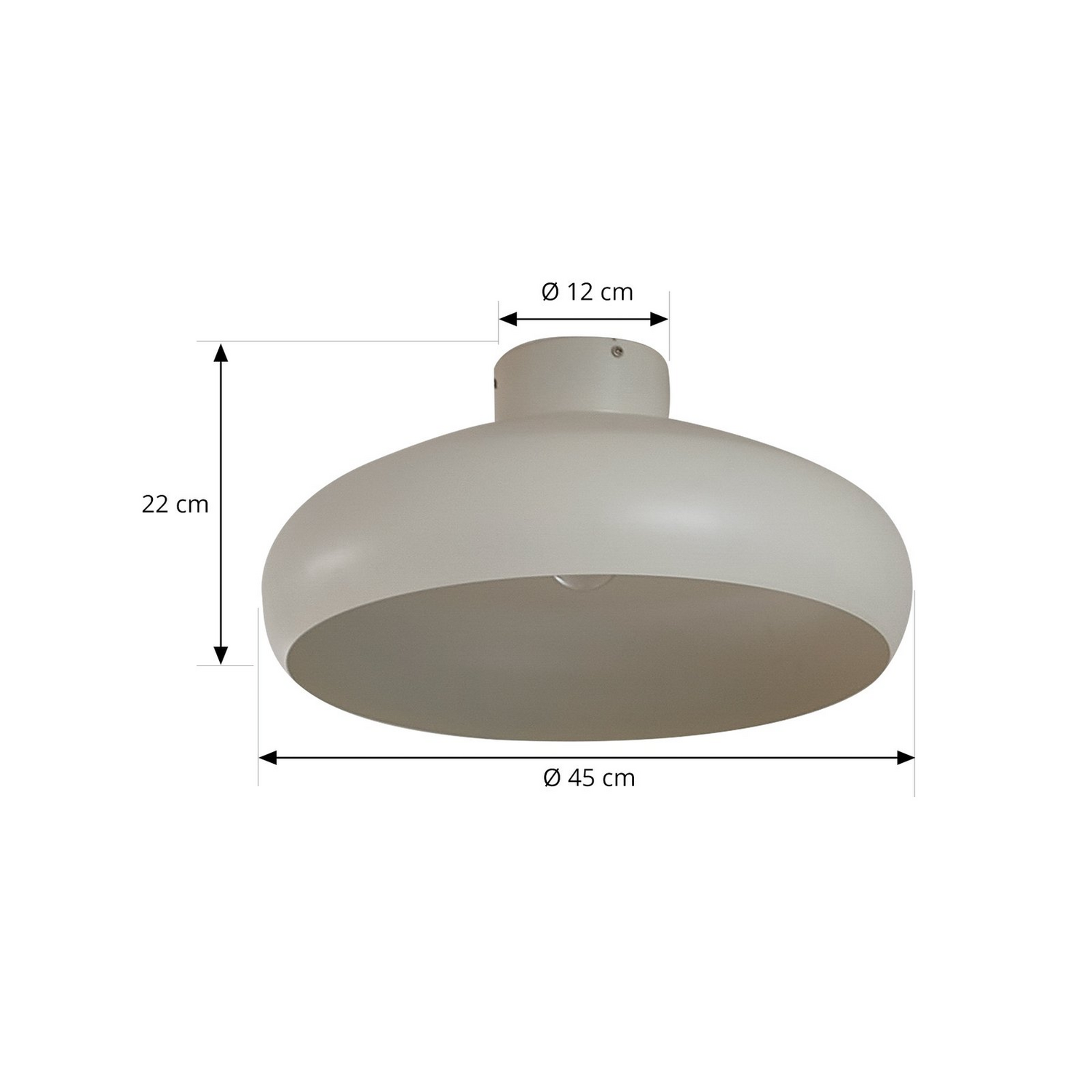 B-Ware Lindby Deckenleuchte Elover Beige ø 45 Cm Eisen Deckenlampe Lampe Leuchte Spot