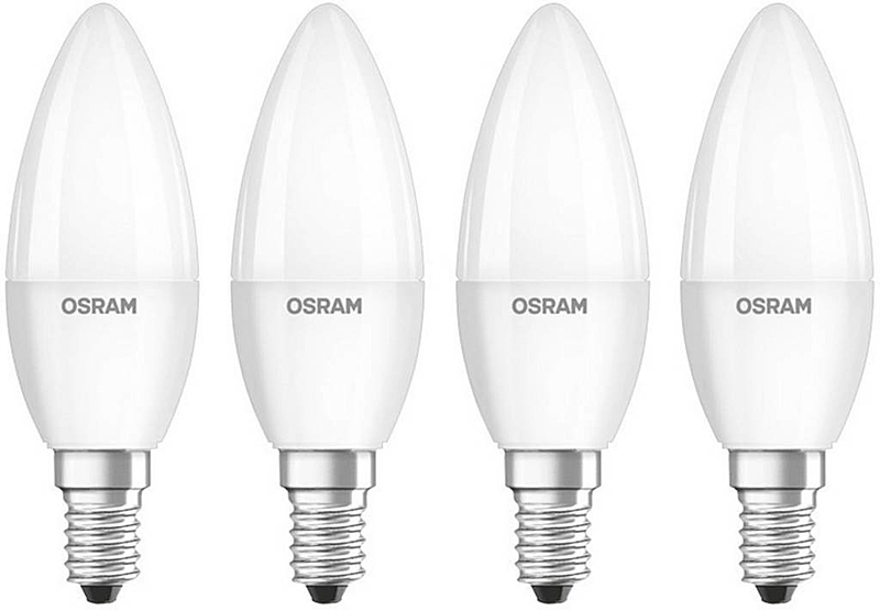 Osram Base LED-Kerze 4er-Pack E14 Warmweiss 40W Glühbirne Lampe 10 SETS