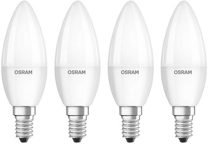 Osram Base LED-Kerze 4er-Pack E14 Warmweiss 40W Glühbirne Lampe 10 SETS