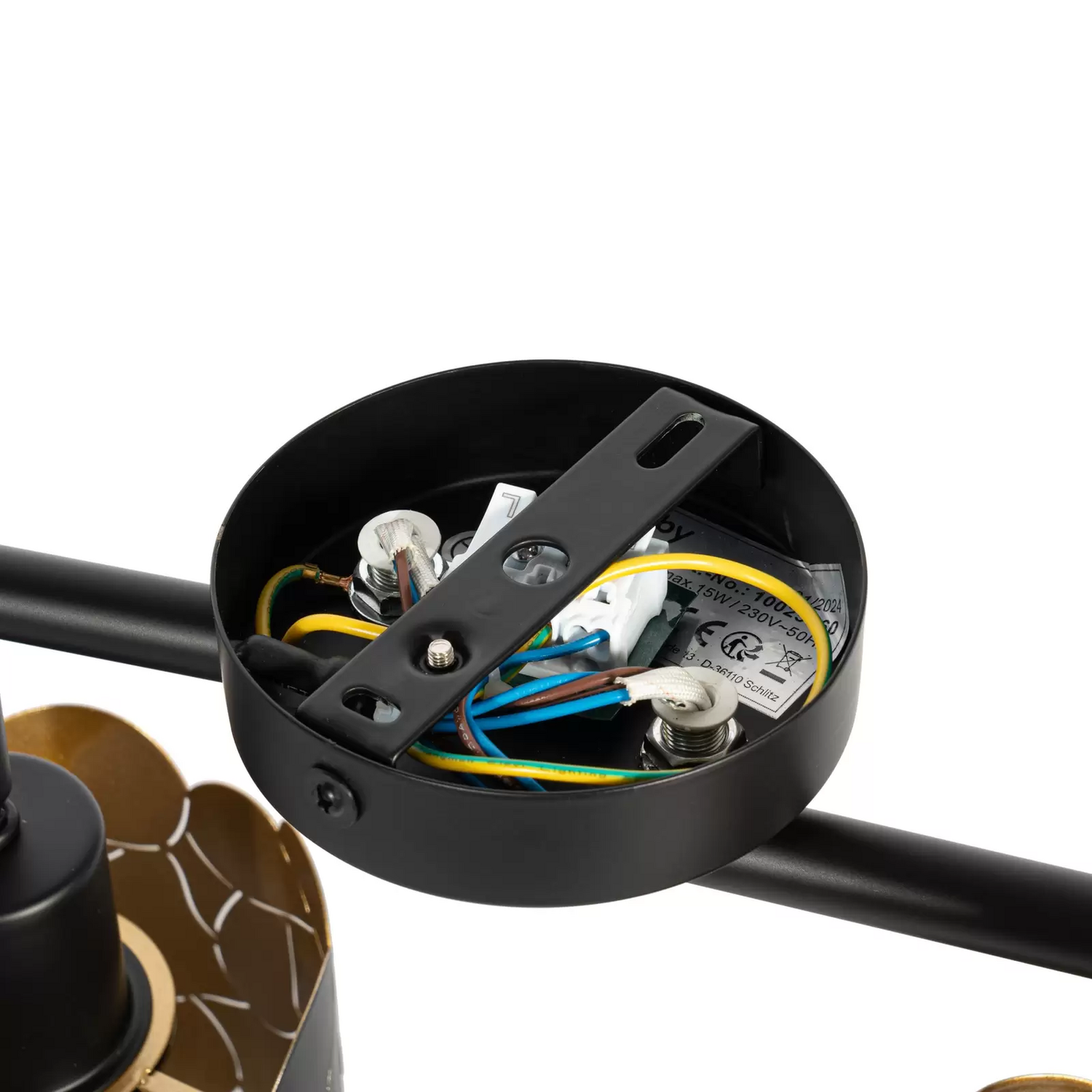 Lindby Deckenleuchte Aralena Schwarz Gold Länge 70 Cm Deckenlampe Lampe Leuchte  B-Ware - 4251911786255