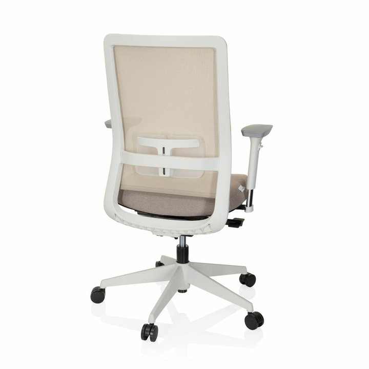 hjh OFFICE Bürostuhl Drehstuhl PURE WHITE Stuhl Schreibtischstuhl Stoff beige