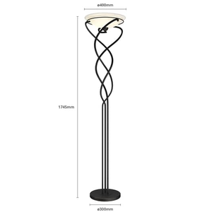 B-Ware Lindby Lilou Deckenfluter Deckenlampe Deckenleuchte Lampe Glasschale Antikbraun
