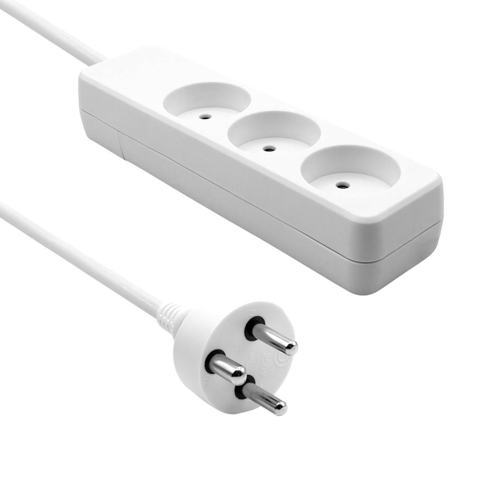 MicroConnect Steckdosenleiste 3 Steckdosen 5m Weiß 3 Stecker  9 STÜCK