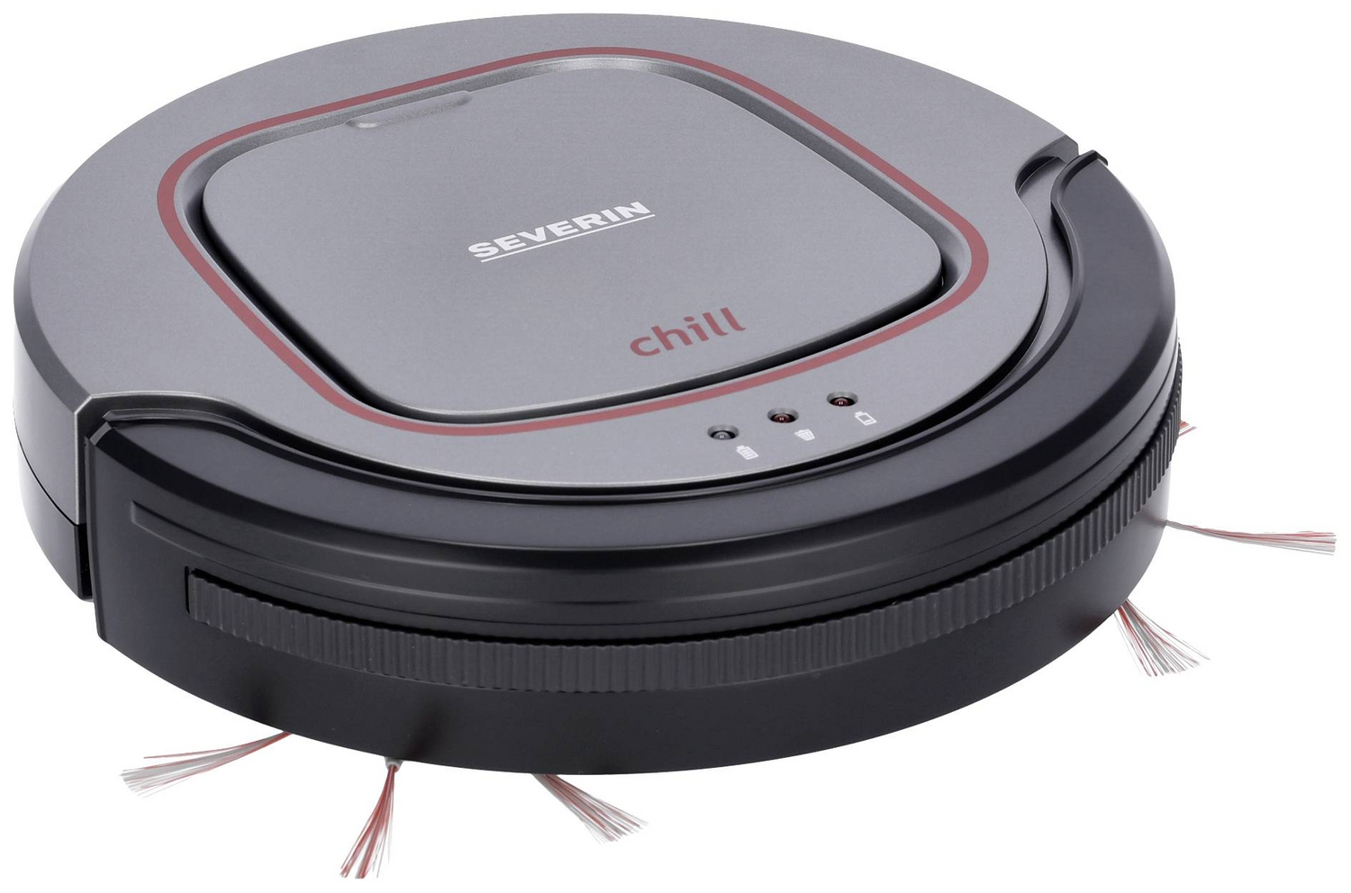 B-Ware Severin Saugroboter Chill Grau Rot Schwarz Extra Leise Staubsauger Sauger