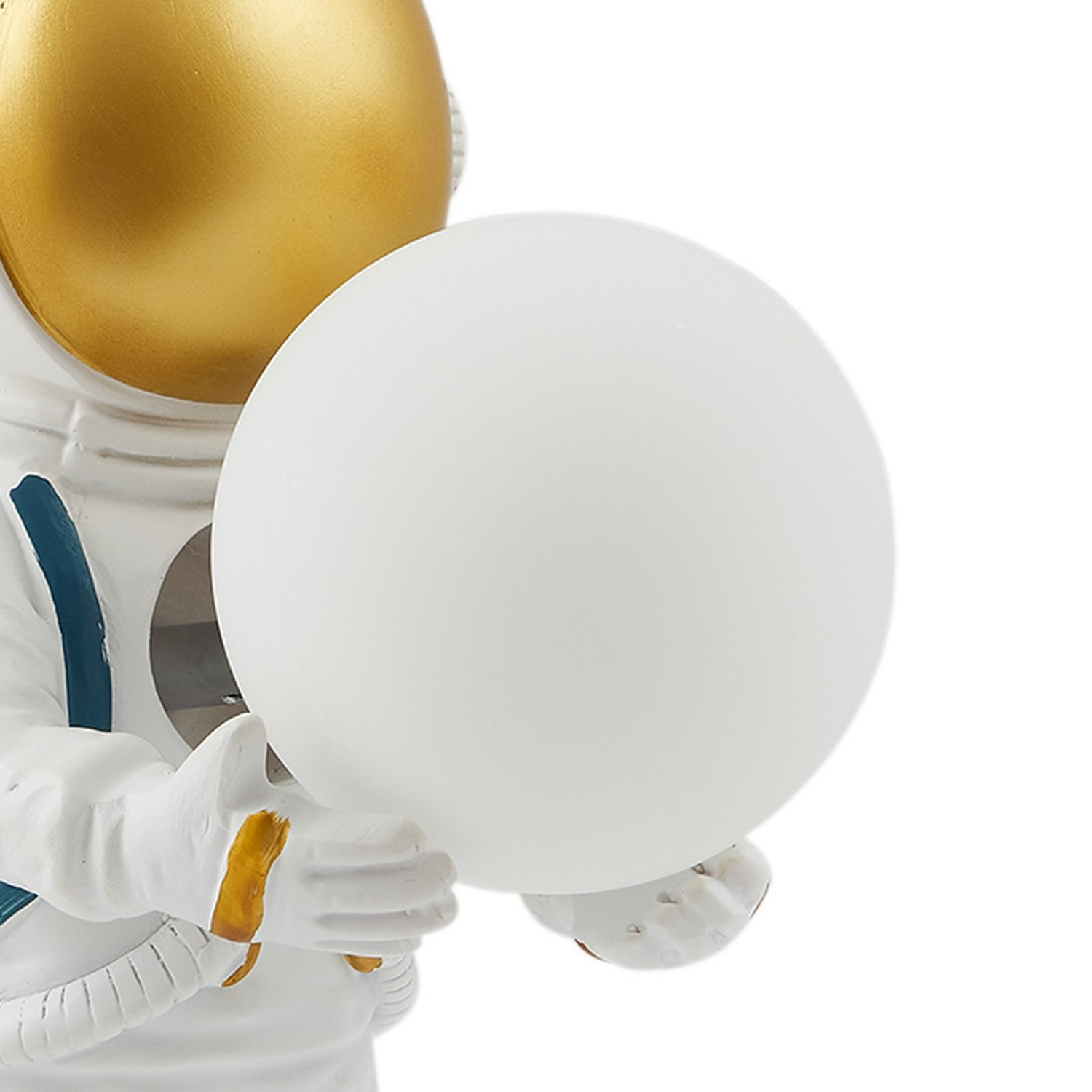 B-Ware Lindby Tischleuchte Kosmo Weiß Gold Keramik Glas Tischlampe Lampe Leuchte Spot