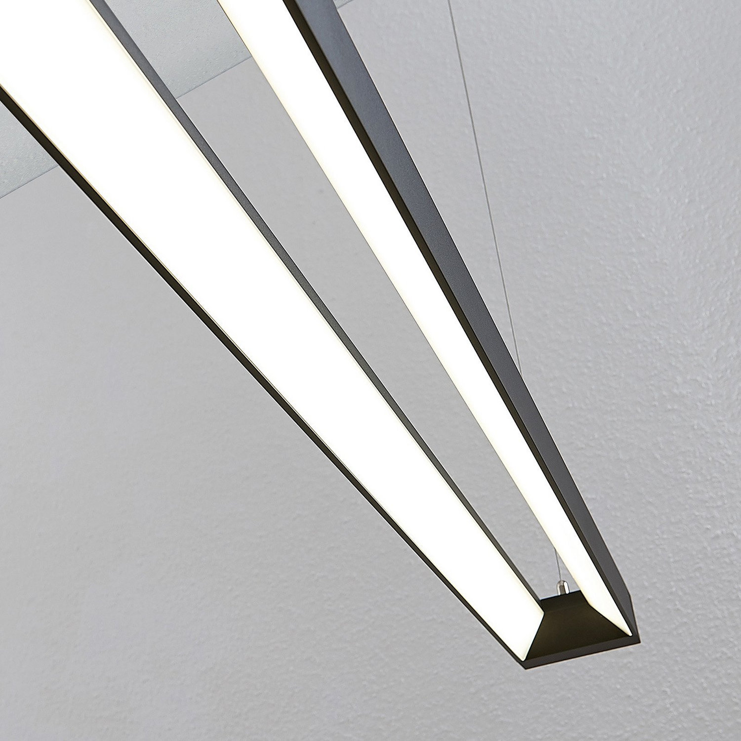 B-Ware Arcchio Cuna Led Pendelleuchte, Schwarz, Eckig 122cm Lampe Leuchte Pendelleuchte